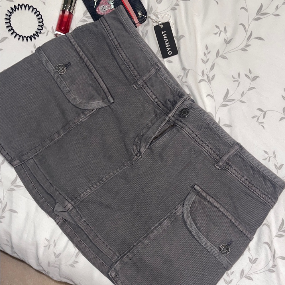 Garage Gray A-Line Skirt